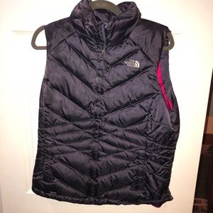 Dark Purple North Face vest with Pink inside
